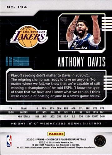 2020-21 Panini Krónikák 194 Anthony Davis Los Angeles Lakers NBA Kosárlabda Trading Card