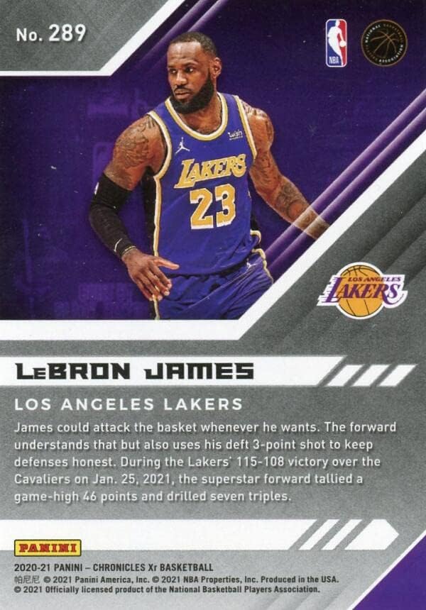 2020-21 Panini Krónikák 289 LeBron James Los Angeles Lakers NBA Kosárlabda Trading Card