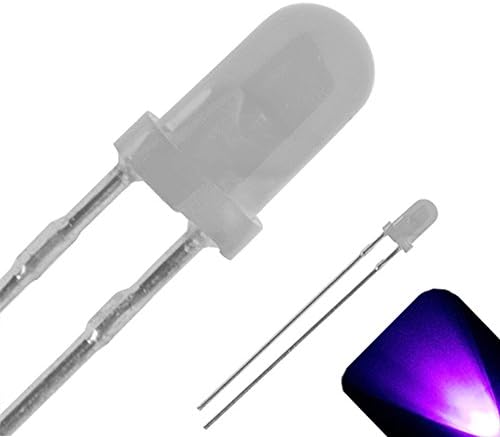 3mm Kerek Felső Matt LED Lencse - UV/Lila LED - Ultra Fényes (Csomag 100)