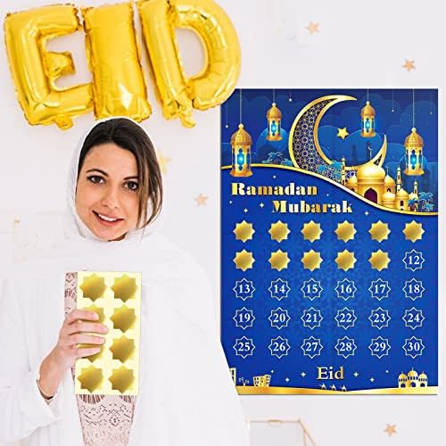 2023 Ramadan Naptári Eid Naptári Visszaszámlálás Naptári Ramadan Naptári Eid Naptár Tevékenységek Gyerekeknek 30db Csillagok Ramadan