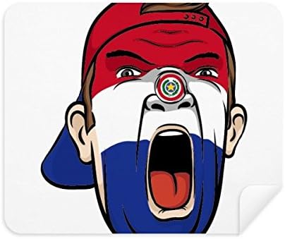 Paraguay Zászló Smink Fej Cap tisztítókendővel Képernyő Tisztító 2db Velúr Szövet