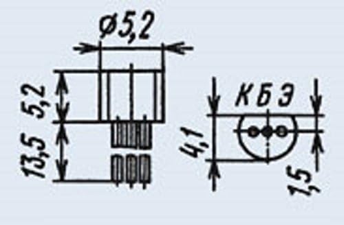 S. U. R. & R Eszközök Szilícium Tranzisztor KT6112V analoge BC524-10, SS9015C SZOVJETUNIÓ 40 db