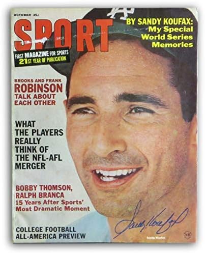Sandy Koufax Aláírt Dedikált Sport Magazin Oct 1966 Dodgers OA 7806525 - Dedikált MLB Magazinok