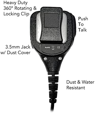 Egyenes Kábel Hangos Hangszóró Kézi Mikrofon Kompatibilis BaoFeng: UV9R, UV9R Plusz, BF-A58, UV-XR, GT-3WP, BF-9700, UV-5S, BF-R760, UV-82WP