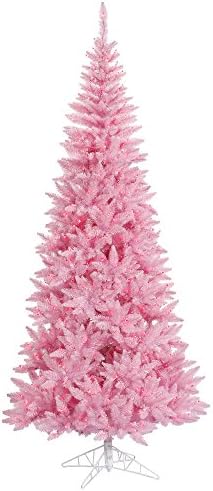 Vickerman 6.5' Rózsaszín Fir Slim Mesterséges karácsonyfa, Rózsaszín Dura-égő Izzó Fény - Mű Fenyő karácsonyfa - Szezonális