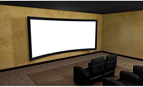 DSFEOIGY 4K 16:9 Fehér Szövött Akusztikus Átlátszó Testre HD 3D Íves Fix Keret kivetítőn a házi-Mozi Vetítés Képernyő (Méret :