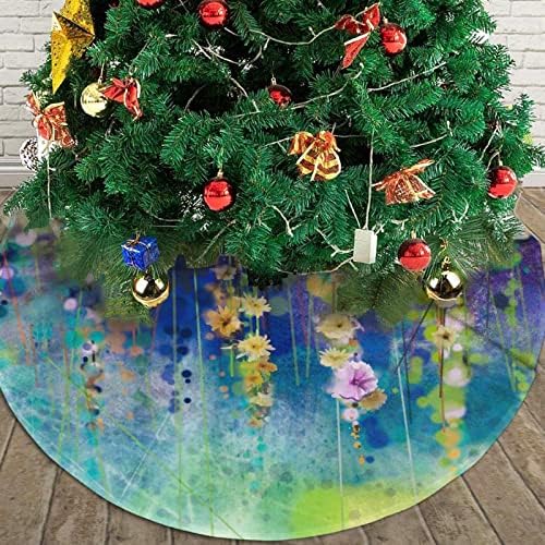 30 karácsonyfa Szoknya Dekoráció Akvarell Tavaszi Virág karácsonyfa Alátét Ünnep, Fesztivál, Buli Minden Alkalomra