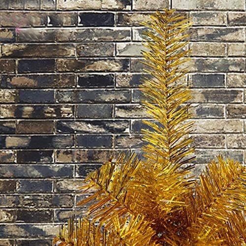 DLPY PVC Mesterséges karácsonyfa, 9.8 Ft Környezetbarát Optikai Fa Auto-Elterjedt, Szilárd Fém Lábak Beltéri Kültéri -Arany 300cm(118inch)
