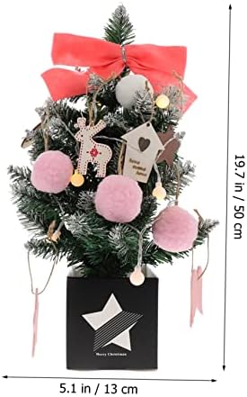 TOYANDONA karácsonyfadísz Betlehemes Díszek Téli Rendező Munkásságának para Mesa De Hó Fagyott Fa fenyőtoboz karácsonyfa Mesterséges Asztali