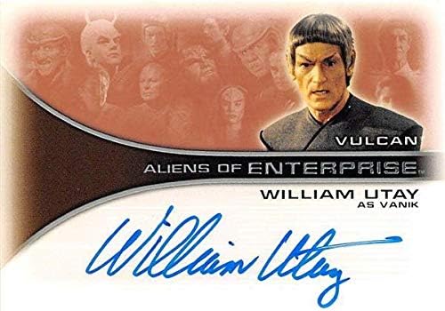 William Utay aláírt kereskedelmi kártya Vállalati Idegenek, mint a Vulkáni Vanik 2002-Ben a Star Trek AA10 Hitelesített Helyezze