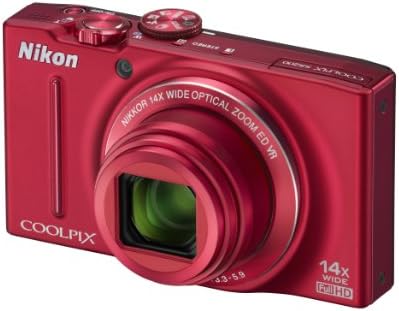 Nikon COOLPIX S8200 16.1 MP CMOS Digitális Fényképezőgép 14x Optikai Zoom NIKKOR ED Üveg Lencse, valamint a Full HD 1080p Videó (Piros)