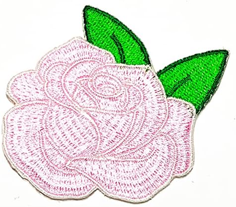 Kleenplus 3pcs. Rózsaszín Rózsa Virág Vas a Foltok Szép Virágok, Virágos Divat-Stílus Hímzett Motívum Rátétes Díszítés Jelkép Jelmez,