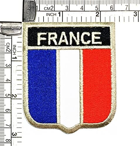 Kleenplus 3pcs. 2.6X2.3 INCH. Franciaország Lobogója Javítás Taktikai Katonai Négyzet Alakú Zászló Hímzett Foltok Ország Zászló Matricák