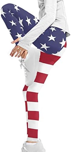 Wanyint Amerikai Zászló Nyomtatás Lány Leggings Kék Vörös Csillag Csík Sportos Nadrág Futás, Jóga, Tánc Gyerekeknek, Fitness Edzés Capris
