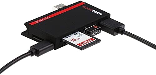 Navitech 2 az 1-ben Laptop/Tablet USB 3.0/2.0 HUB Adapter/Micro USB Bemenet SD/Micro SD Kártya Olvasó Kompatibilis LincPlus P3 Laptop