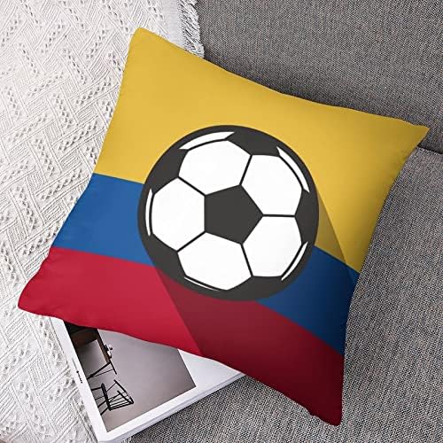 Kolumbia labdarúgás Labdarúgás Zászló Készlet 2 Párnát Takaró Szögletes Párna, Párnahuzat a Kanapé, Kanapé, Hálószoba, Autó
