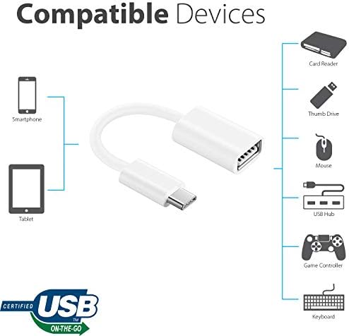 OTG USB-C 3.0 Adapter Kompatibilis A Samsung Galaxy A23 Gyors, Ellenőrzött, Több használható Funkciók, mint Például a Billentyűzet,