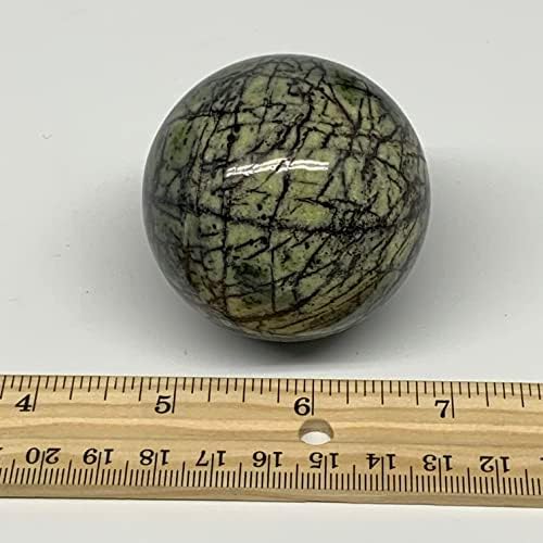 WatanGems 240.1 g, 2.1 (53mm), Zöld Szerpentin Gömb, Labda Drágakő Pakisztánból, lakberendezés, Gyűjthető, B25411