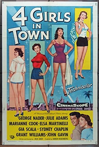 Négy Lány A Városban (1956) Film Poszter 27x41 Egy Lapos GEORGE NADER JULIE ADAMS KOCH MARIANNE ELSA MARTINELLI GIA SCALA Film