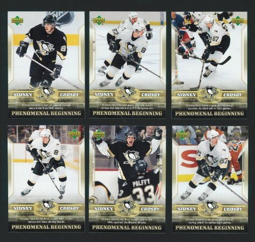 2005/2006-os Felső szint Sidney Crosby Fenomenális Kezdetek Arany 21 Kártya Újonc Kártya Beállítása w/Jumbo Kártya