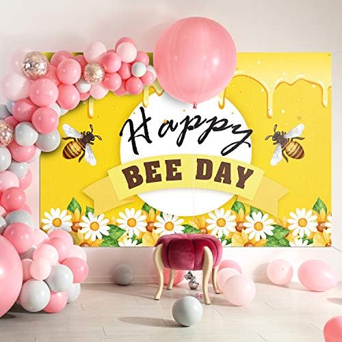 PAKBOOM Happy Bee Nap Hátteret Banner Háttér - Dongó Szülinapi Dekoráció, Party Kellékek, a Fiúk, Lányok - 3.9 x 5.9 ft
