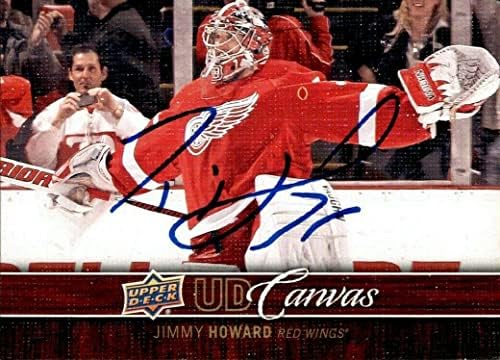 Jimmy Howard Aláírt 2012/13 Felső szint Vászon Kártya C29 Detroit Red Wings - Dedikált NHL Művészet
