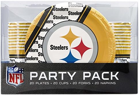 Kacsa Ház Sport NFL Pittsburgh Steelers Eldobható Fél Csomag (Tányér, Pohár, Villa, Szalvéta)