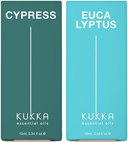 Ciprus illóolaj a Bőr & Eukaliptusz illóolaj a Diffúzor Set - Természet Terápiás Minőségű Illóolajok Set - 2x0.34 fl oz - Kukka