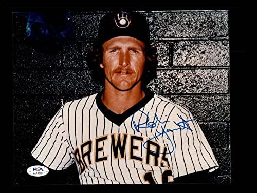 Robin Yount PSA DNS Aláírt 8x10 Fotó Autogramot Brewers - Dedikált MLB Fotók