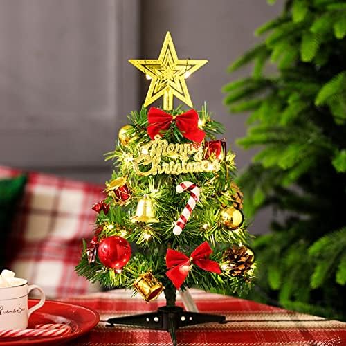 AOOF Karácsonyi Díszek, karácsonyfa Haza 30CM Csomag Dekoráció Fa Asztali Mini karácsonyfa Díszek Dekoráció