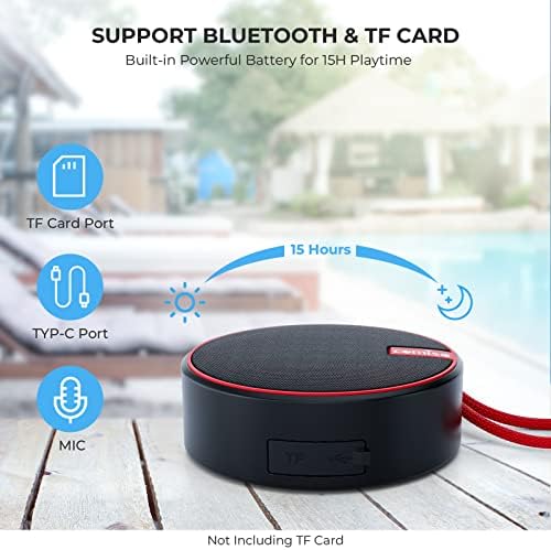comiso IPX7 Vízálló Bluetooth Hangszóró, Vezeték nélküli Zuhany Hangszórók HD Hang, Kis Kerti Hordozható Hangszóró Támogatás