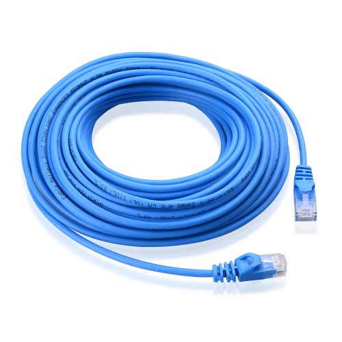 Kábel Számít, 10Gbps Snagless Hosszú Cat6 Ultra Vékony Ethernet Kábel 50 ft (Vékony Cat6 Kábel) Kék