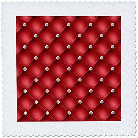 3dRose Glam Piros Kép, Gyémánt, Drágakő, Kép Tűzött Gyémánt Minta - Paplan Négyzetek (qs_357545_3)