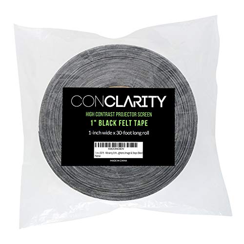 ConClarity 1 x 30 ft - Élénk Növelése kivetítőn Éreztem, Szalag Határon Legmélyebb Fekete Ultra Magas Kontraszt Özönlött a DIY
