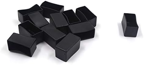 Geesatis 12DB Fekete Téglalap Bútor Láb Fedezni Asztal Íróasztal Szék, Emelet Protector, Gumi -, PVC, 1.6 X 0,8
