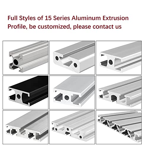 Mssoomm 10 Pack 1515 Alumínium Extrudált Profil, Hossz 35.43 inch / 900mm, Fekete, 15 x 15 mm 15 Sorozat T Típusú, T-Slot Európai