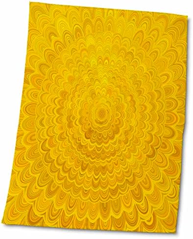 3dRose Arany Virág Mandala - absztrakt virágos geometria - Törölköző (twl-286860-3)