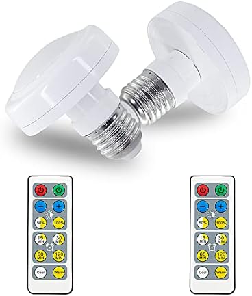 MILDWARM 2 Csomag elemes LED Izzók, AAA elemmel működik Izzó Távirányítóval, Vezeték nélküli Szabályozható Időzítő Korong Fény