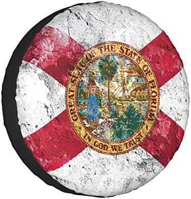 USA, Florida Állami Zászló Pótkerék Fedél Vízálló porálló UV Gumi Fedél Alkalmas ,Pótkocsi, LAKÓKOCSI, TEREPJÁRÓ, valamint Sok