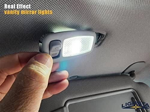 LIGHSTA 8DB Fényes Fehér Belső LED-es Fény Szett Csomag Hyundai Elantra 2011 2012 2013 2014 2015 + a Rendszámtábla Világítás,