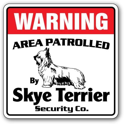 Skye Terrier Biztonsági Jel Területen Járőröznek Kutyája Őr Tulajdonos Fajta Kennel Állatorvos