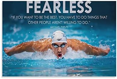 Motivációs Poszter Michael Phelps Úszó Motivációs Idézet Modern Fali Dekor, Fali Art Festmények Vászon Festmény Wall Art Plakát