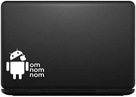 Alku Max Matricák - Android Étkezési Alma Nom Nom Nom Matrica, Matrica Notebook Autós Laptop 6 (Fehér)