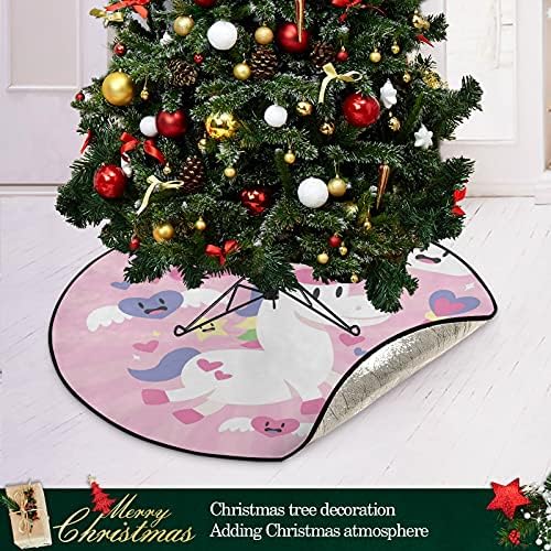 xigua karácsonyfa Mat Aranyos Rajzfilm Rózsaszín Egyszarvú Akvarell karácsonyfa, Mat karácsonyfa Szoknya Xmas Holiday Home Party