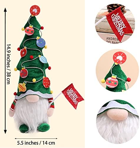 A Gnome Karácsonyi Díszek, a Világos,2 Csomag Kézzel készített svéd tomte barátja karácsonyfa Gnome Asztali Díszek Gazdaság Boldog Karácsonyt
