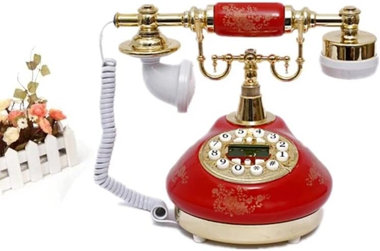 DLVKHKL Antik Telefon Vezetékes Régimódi Telefon Gombot, Telefonos, LCD Kijelző Klasszikus Kerámia Retro Telefon