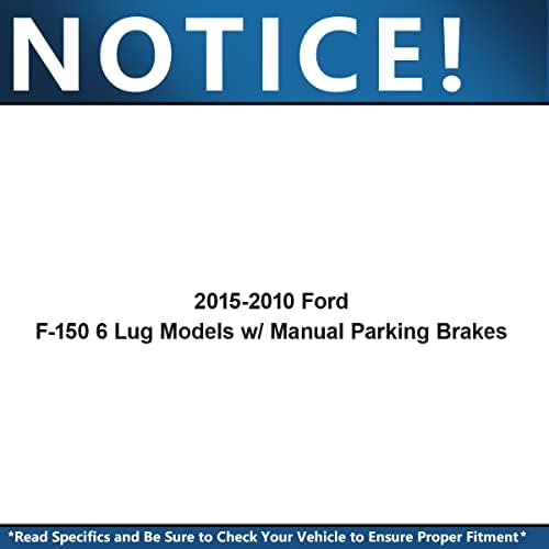 Detroit-Tengely - 6-Lug Hátsó Fúrt & Réselt Fék Rotorok + Kerámia fékbetétek Cseréje a 2012-2020 Ford F-150 [Kézi Parkoló]