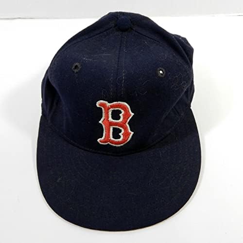 1985-86 Boston Red Sox Steve Lyons 12 Játék Használt Tengerész Sapka 7 DP22604 - Játék Használt MLB Kalapok