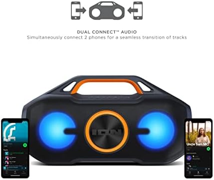 ION Audio AquaSport Max - Vízálló Bluetooth Sztereó Hangszóró Fények (Felújított)