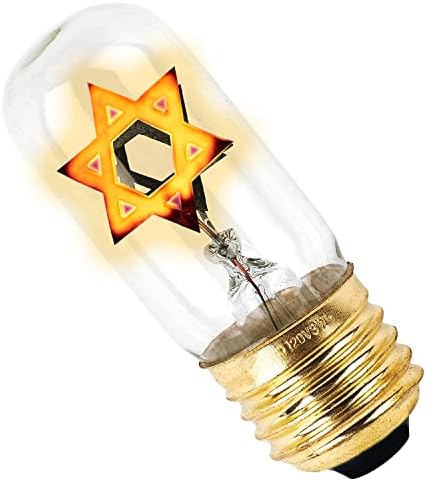 Aviv Judaica Yurtzeit Dávid-Csillag Villogó Izzó Cseréje Izzók Emlékmű Yahrzeit Lámpa Yizkor Izzó Elektromos Emlékmű Gyertya